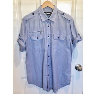 HOWE • MENS S/S Button Down with tons of details
